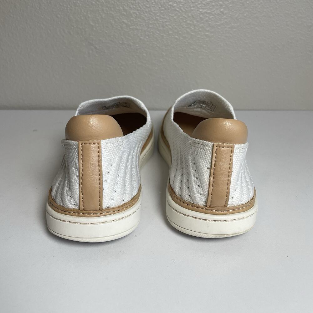 UGG Shoes 7.5 Womens White Sammy Chevron Slip On Sneaker Loafer Casual 1102560 - Picture 3 of 10